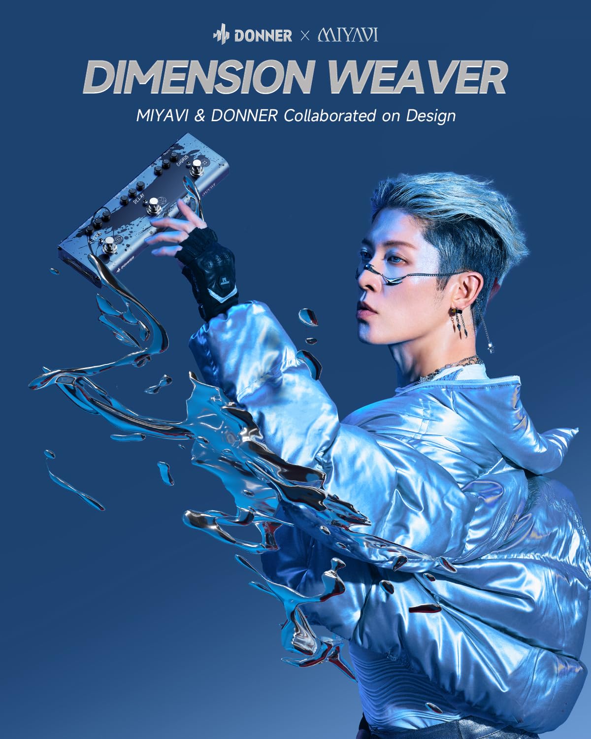 Amazon.com: Donner X MIYAVI Multi Effects Guitar Pedal Dimension